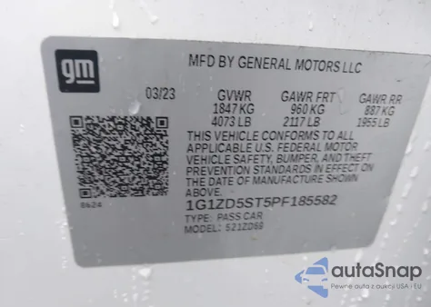 2023 Chevrolet Malibu Fwd 1Lt из США, поврежденный, VIN 1G1ZD5ST5PF185582